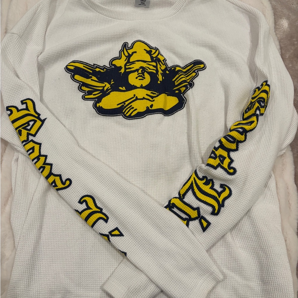 Boys Lie White crewneck with Graphic Logo